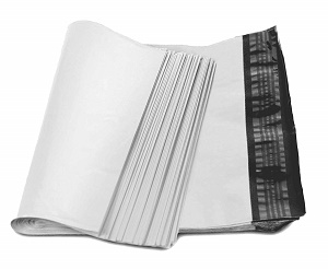 white poly mailer