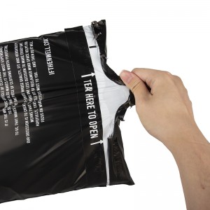 black poly mailer